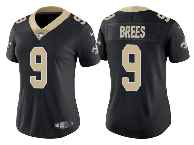 Women New Orleans Saints #9 Drew Brees Black Vapor Untouchable Limited Jersey Women New Orleans Saints #9 Drew Brees Black Vapor Untouchable Limited Jersey