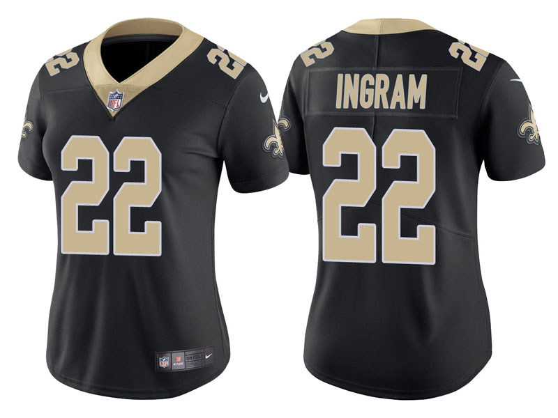 Women New Orleans Saints #22 Mark Ingram Black Vapor Untouchable Limited Jersey Women New Orleans Saints #22 Mark Ingram Black Vapor Untouchable Limited Jersey
