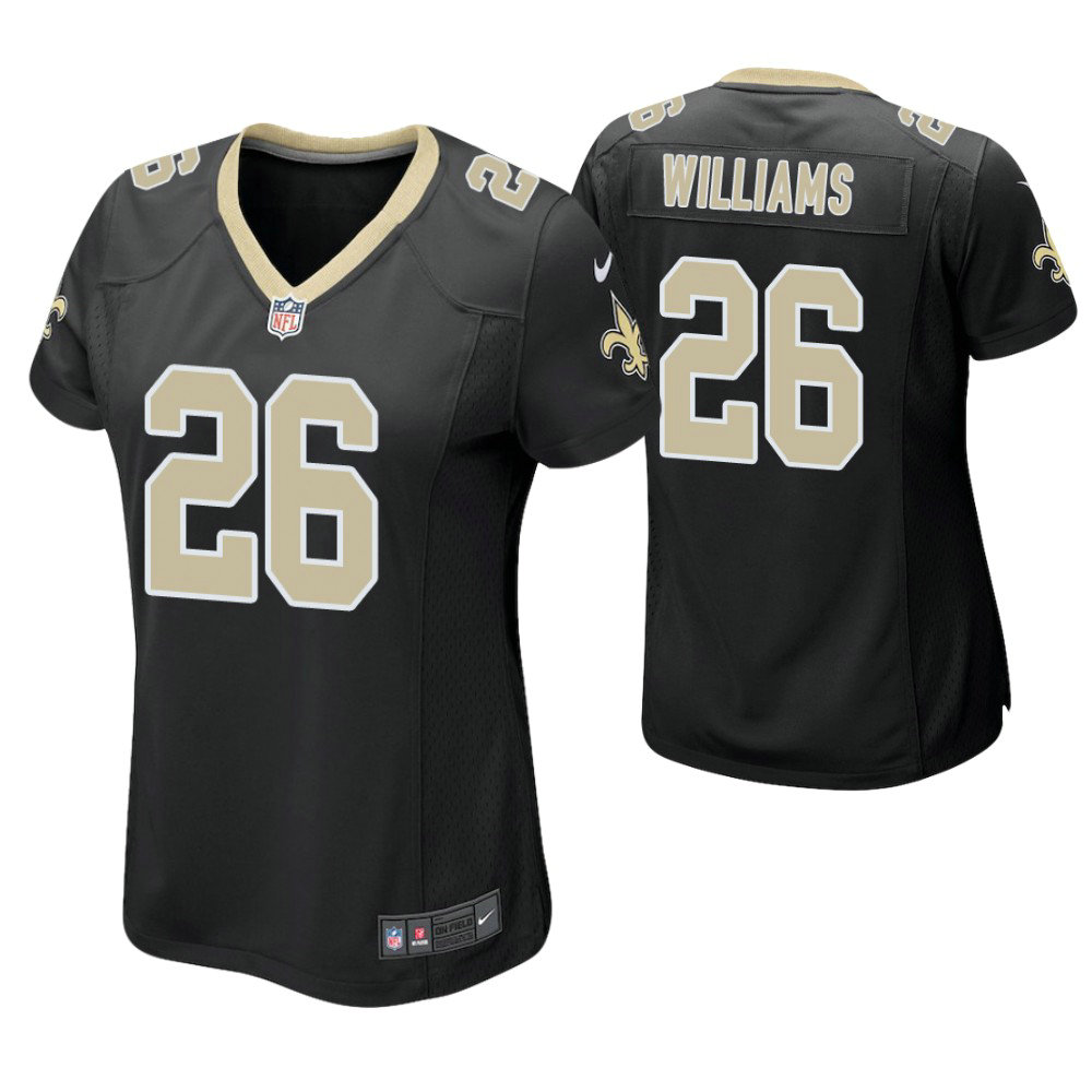Women New Orleans Saints #26 P. J. Williams Black Game Jersey Women New Orleans Saints #26 P. J. Williams Black Game Jersey