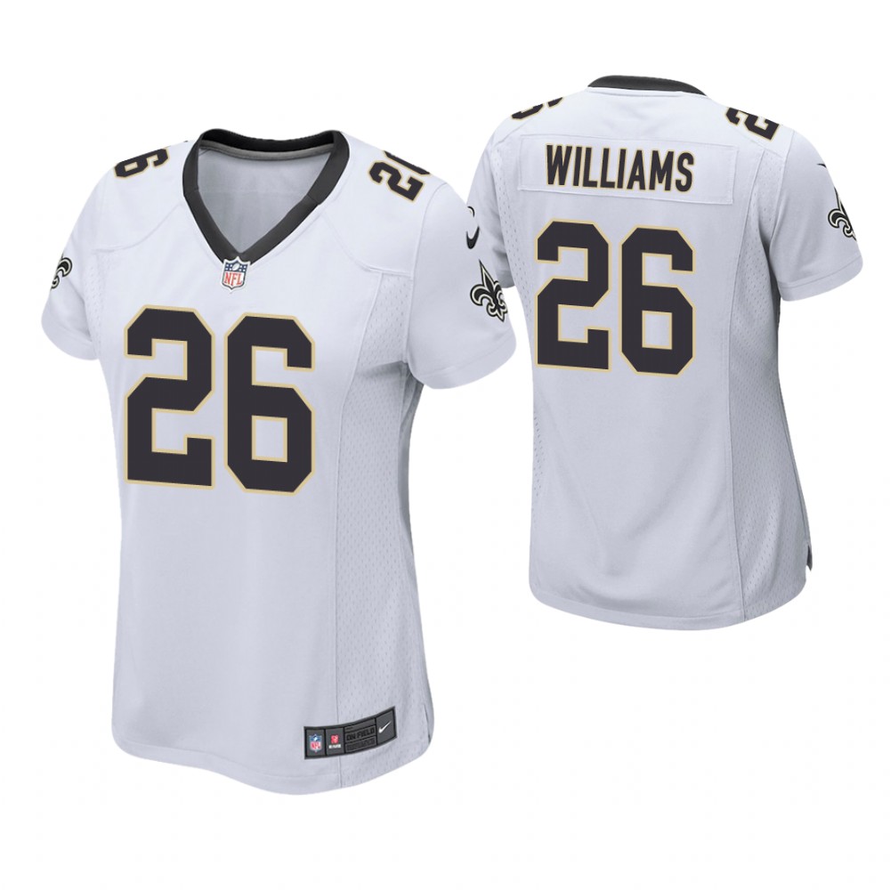 Women New Orleans Saints #26 P. J. Williams White Game Jersey Women New Orleans Saints #26 P. J. Williams White Game Jersey