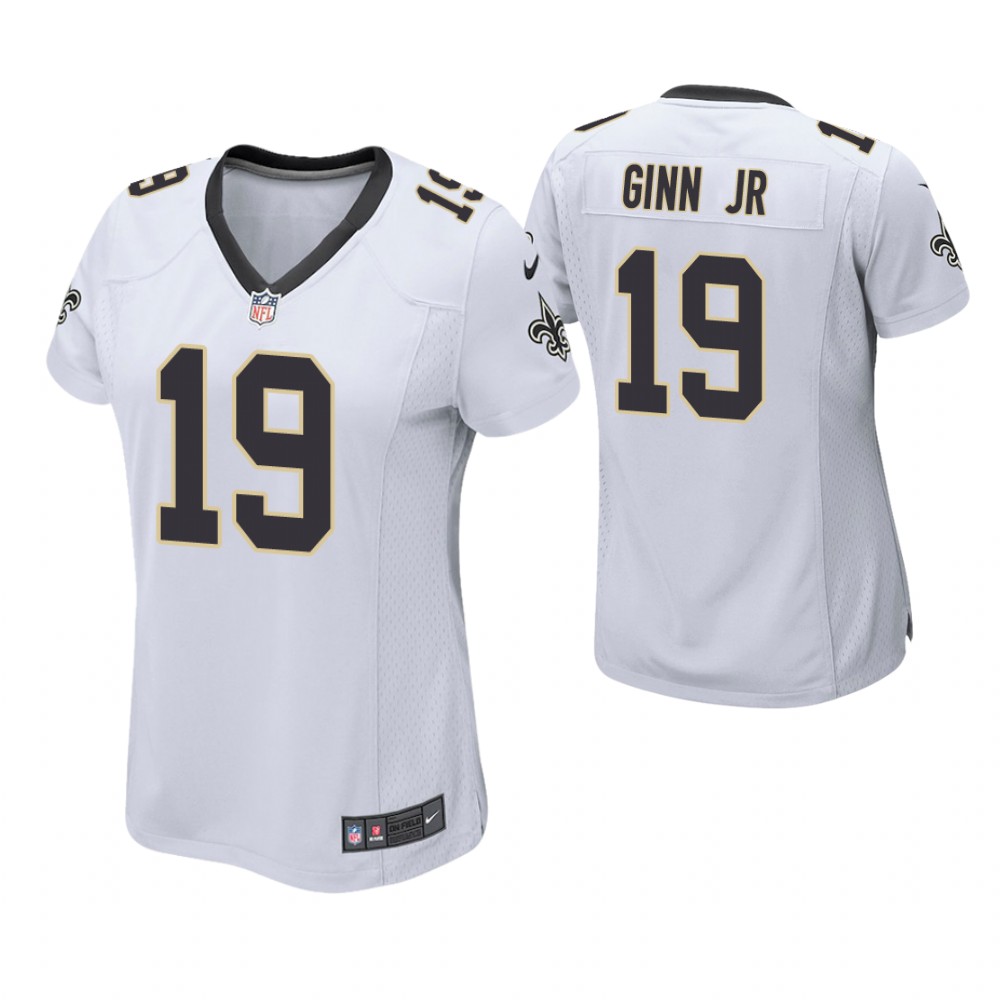 Women New Orleans Saints #19 Ted Ginn Jr. White Game Jersey Women New Orleans Saints #19 Ted Ginn Jr. White Game Jersey
