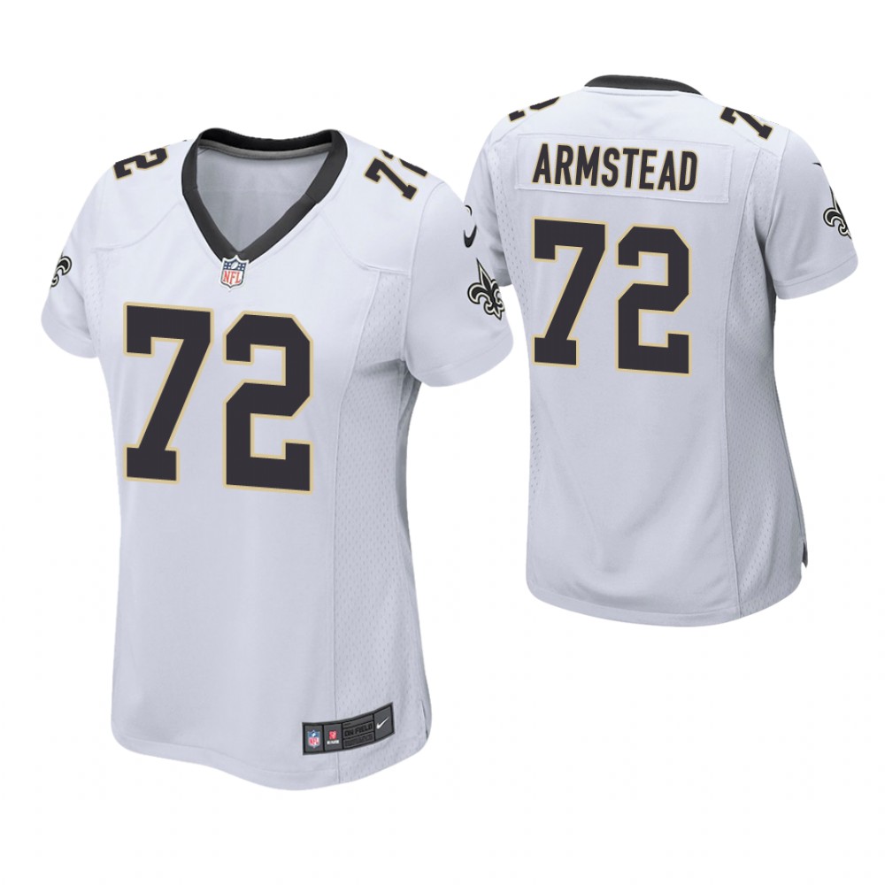 Women New Orleans Saints #72 Terron Armstead White Game Jersey Women New Orleans Saints #72 Terron Armstead White Game Jersey
