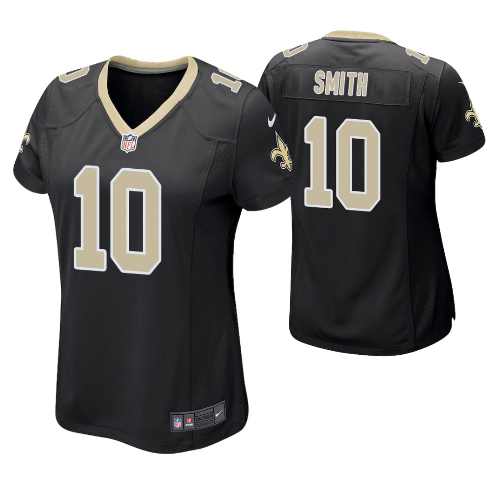 Women New Orleans Saints #10 Tre'Quan Smith Black Game Jersey Women New Orleans Saints #10 Tre'Quan Smith Black Game Jersey