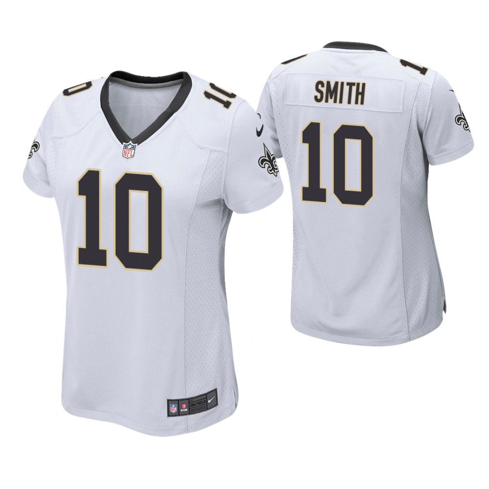 Women New Orleans Saints #10 Tre'Quan Smith White Game Jersey Women New Orleans Saints #10 Tre'Quan Smith White Game Jersey