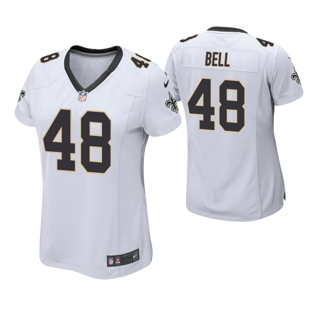 Women New Orleans Saints #48 Vonn Bell White Game Jersey