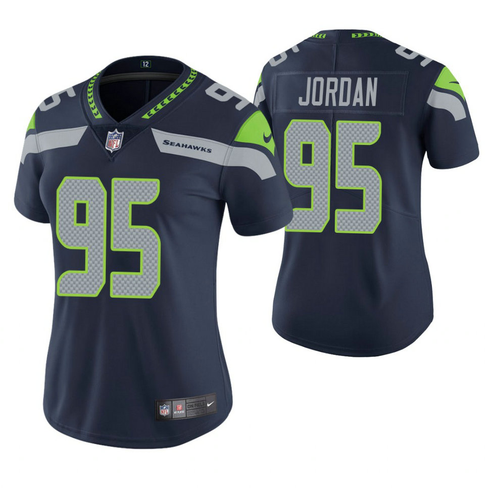 Women Seattle Seahawks #95 Dion Jordan Navy Game Jersey Women Seattle Seahawks #95 Dion Jordan Navy Game Jersey