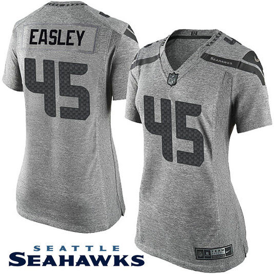 Women Seattle Seahawks #45 Kenny Easley Gray Gridiron Limited Jersey Women Seattle Seahawks #45 Kenny Easley Gray Gridiron Limited Jersey