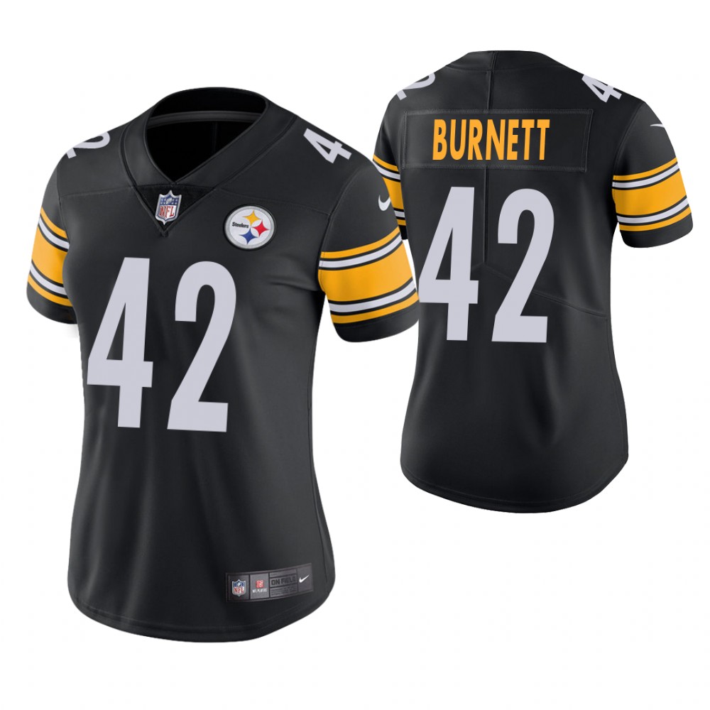 Women Pittsburgh Steelers #42 Morgan Burnett Black Game Jersey Women Pittsburgh Steelers #42 Morgan Burnett Black Game Jersey