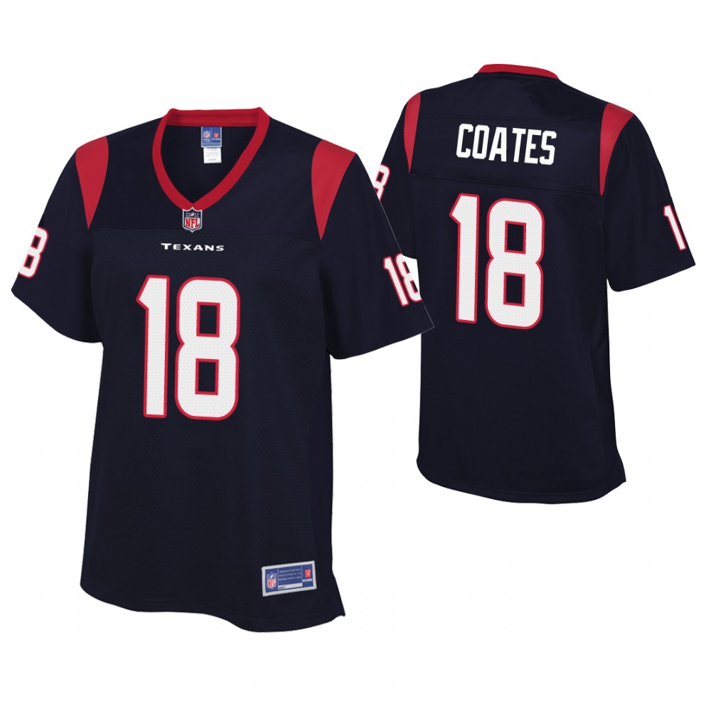Women Houston Texans #18 Sammie Coates Navy Player Jersey Women Houston Texans #18 Sammie Coates Navy Player Jersey