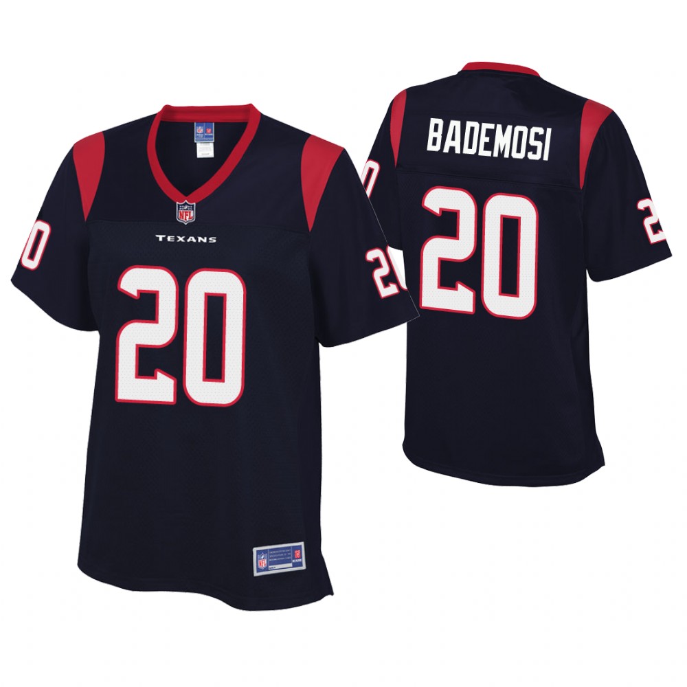 Women Houston Texans #20 Johnson Bademosi Navy Player Jersey Women Houston Texans #20 Johnson Bademosi Navy Player Jersey