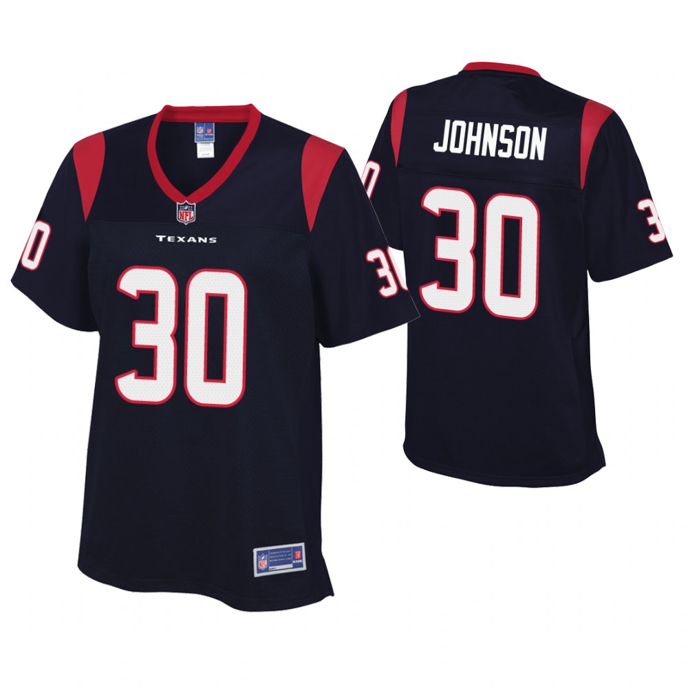Women Houston Texans #30 Kevin Johnson Navy Player Jersey Women Houston Texans #30 Kevin Johnson Navy Player Jersey