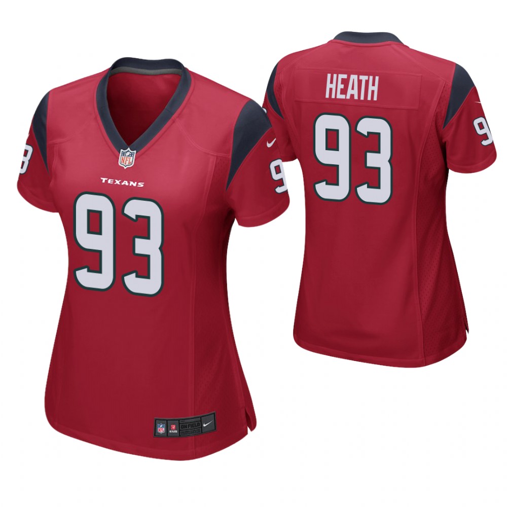 Women Houston Texans #93 Joel Heath Red Game Jersey Women Houston Texans #93 Joel Heath Red Game Jersey