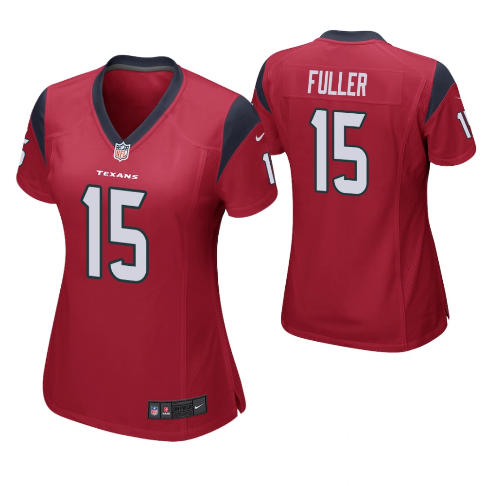 Women Houston Texans #15 Will Fuller Red Game Jersey Women Houston Texans #15 Will Fuller Red Game Jersey