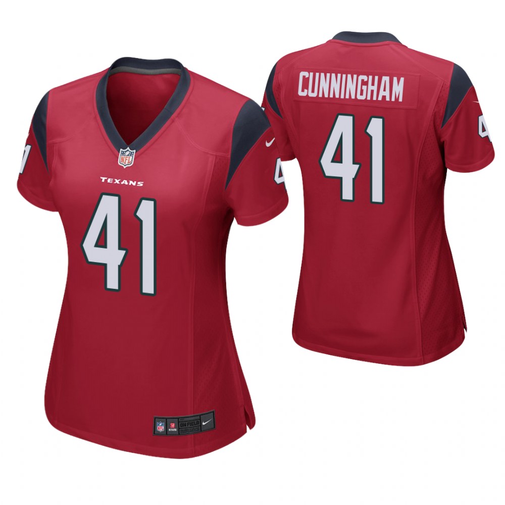 Women Houston Texans #41 Zach Cunningham Red Game Jersey Women Houston Texans #41 Zach Cunningham Red Game Jersey