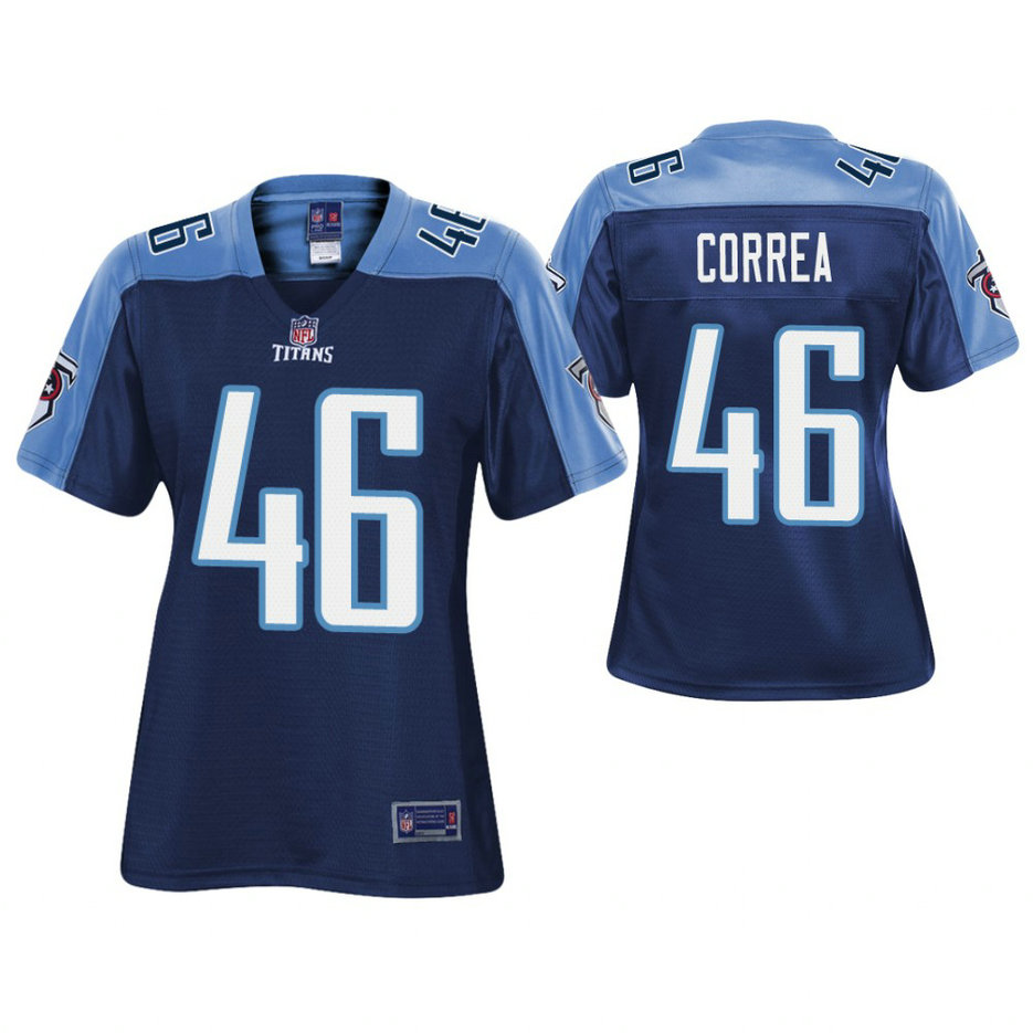 Women Tennessee Titans #46 Kamalei Correa Navy Player Pro Line Jersey Women Tennessee Titans #46 Kamalei Correa Navy Player Pro Line Jersey