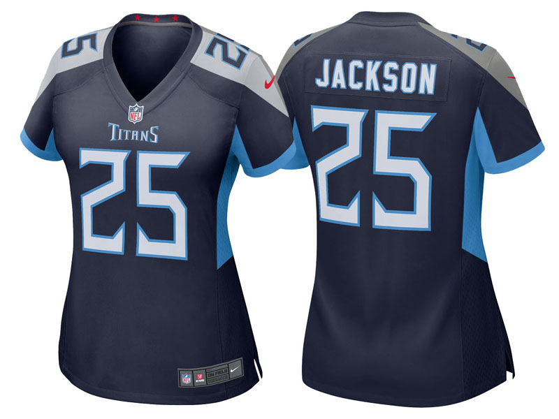 Women Tennessee Titans #25 Adoree' Jackson Navy 2018 Game Jersey Women Tennessee Titans #25 Adoree' Jackson Navy 2018 Game Jersey