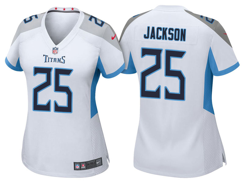 Women Tennessee Titans #25 Adoree' Jackson White 2018 Game Jersey Women Tennessee Titans #25 Adoree' Jackson White 2018 Game Jersey