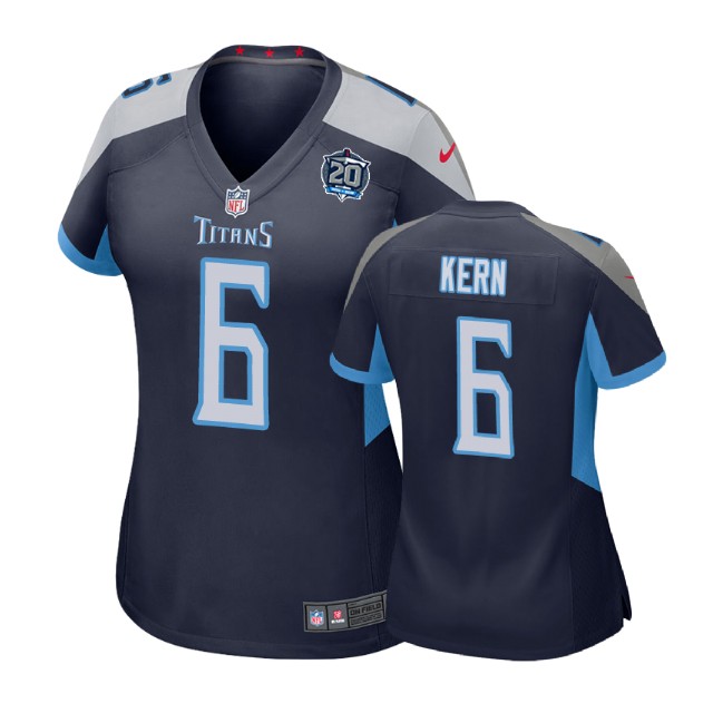Women Tennessee Titans #6 Brett Kern 20th Anniversary Game Navy Jersey Women Tennessee Titans #6 Brett Kern 20th Anniversary Game Navy Jersey