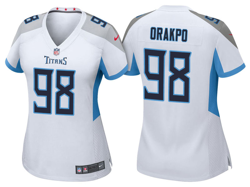 Women Tennessee Titans #98 Brian Orakpo White 2018 Game Jersey