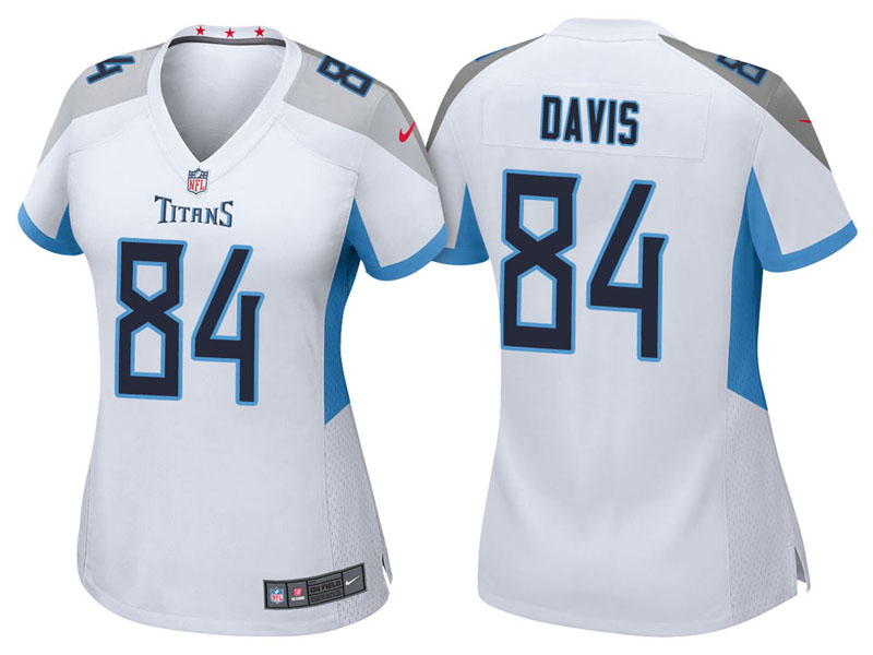Women Tennessee Titans #84 Corey Davis White 2018 Game Jersey Women Tennessee Titans #84 Corey Davis White 2018 Game Jersey