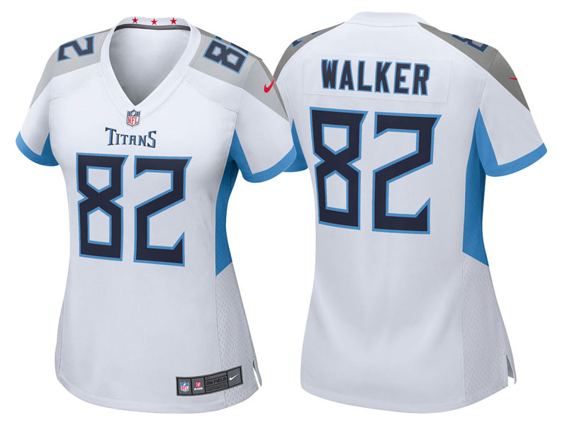 Women Tennessee Titans #82 Delanie Walker White 2018 Game Jersey Women Tennessee Titans #82 Delanie Walker White 2018 Game Jersey