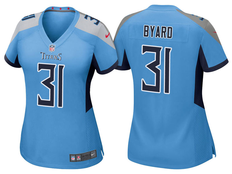 Women Tennessee Titans #31 Kevin Byard Light Blue 2018 Game Jersey