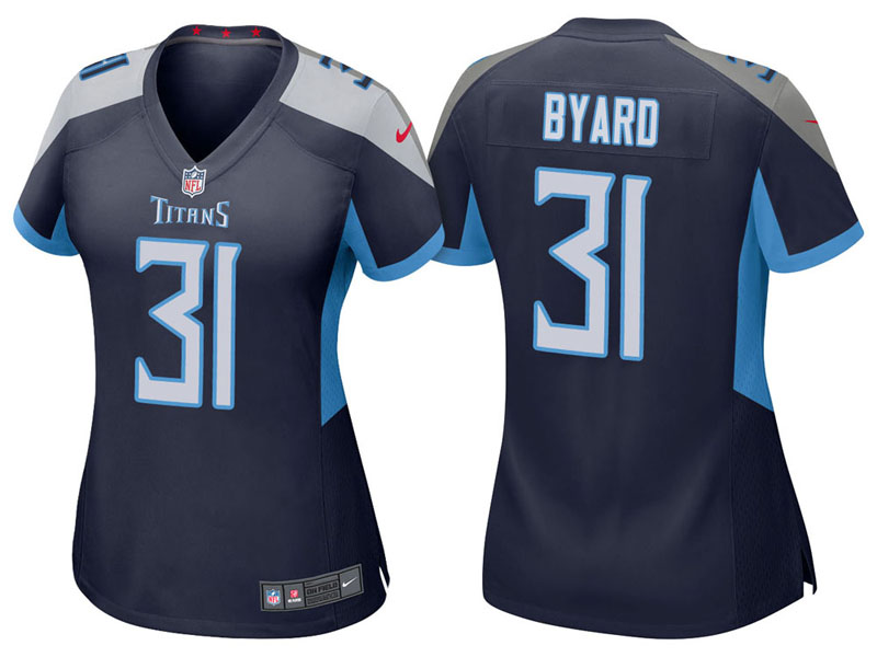 Women Tennessee Titans #31 Kevin Byard Navy 2018 Game Jersey