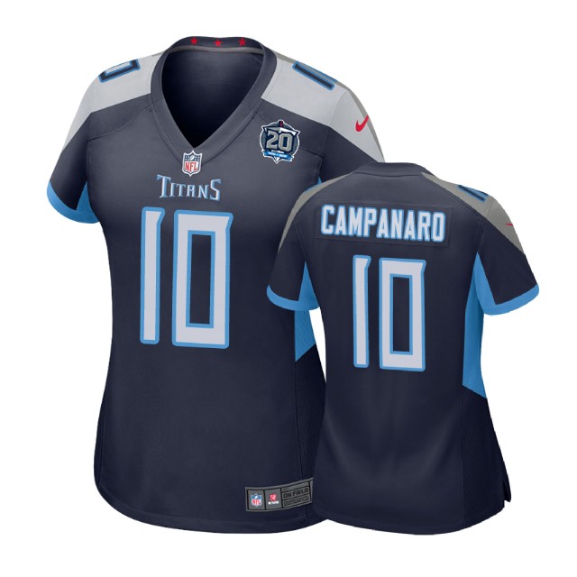 Women Tennessee Titans #10 Michael Campanaro 20th Anniversary Game Navy Jersey Women Tennessee Titans #10 Michael Campanaro 20th Anniversary Game Navy Jersey