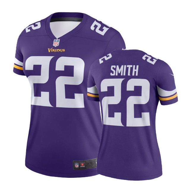 Women Minnesota Vikings #22 Harrison Smith Purple Legend Jersey