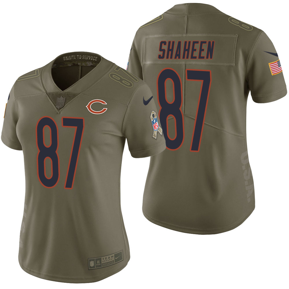Women Chicago Bears Adam Shaheen Olive 2017 Salute to Service Limited Jersey Women Chicago Bears Adam Shaheen Olive 2017 Salute to Service Limited Jersey