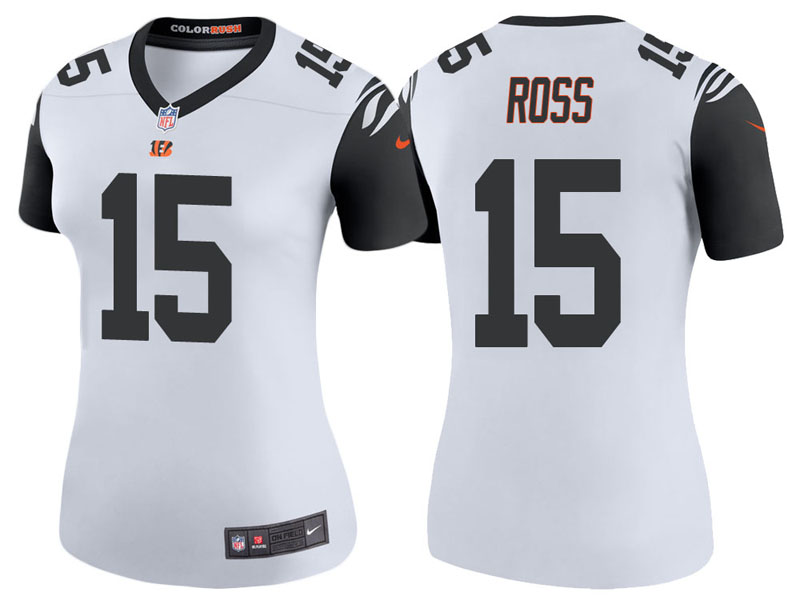 Women Cincinnati Bengals #15 John Ross White Color Rush Legend Jersey Women Cincinnati Bengals #15 John Ross White Color Rush Legend Jersey