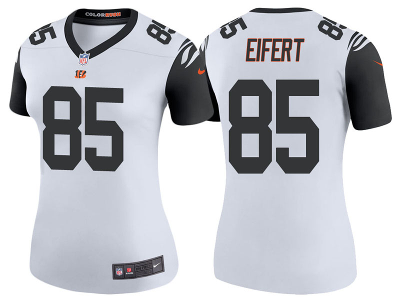 Women Cincinnati Bengals #85 Tyler Eifert White Color Rush Legend Jersey Women Cincinnati Bengals #85 Tyler Eifert White Color Rush Legend Jersey