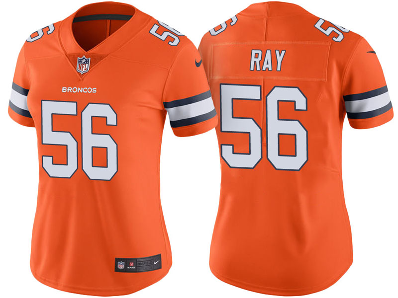 Women Denver Broncos #56 Shane Ray Orange Vapor Untouchable Color Rush Limited Jersey
