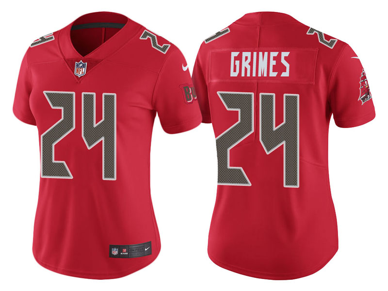Women Tampa Bay Buccaneers #24 Brent Grimes Red Color Rush Legend Jersey Women Tampa Bay Buccaneers #24 Brent Grimes Red Color Rush Legend Jersey