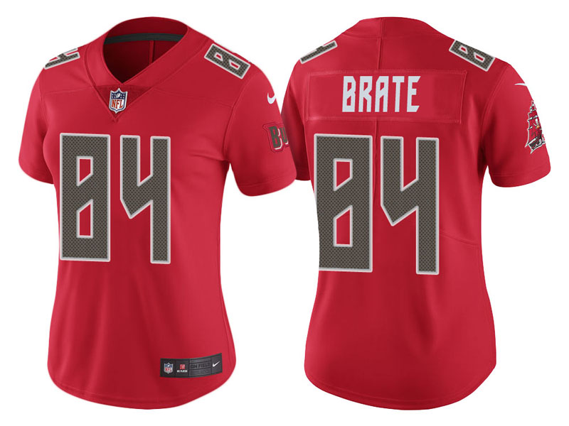 Women Tampa Bay Buccaneers #84 Cameron Brate Red Color Rush Legend Jersey