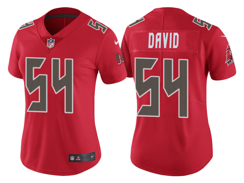 Women Tampa Bay Buccaneers #54 Lavonte David Red Color Rush Legend Jersey
