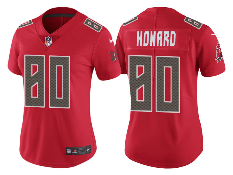 Women Tampa Bay Buccaneers #80 O.J. Howard Red Color Rush Legend Jersey