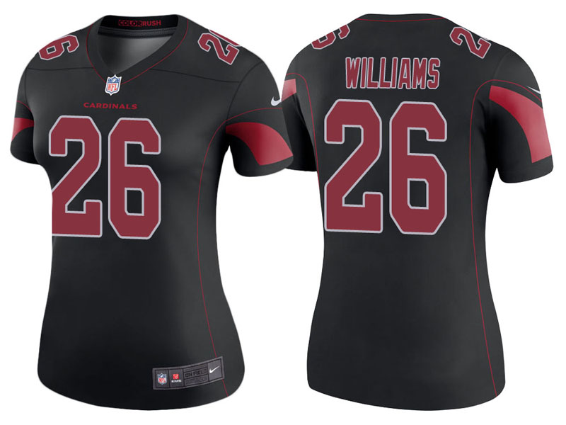 Women Arizona Cardinals #26 Brandon Williams Black Color Rush Legend Jersey Women Arizona Cardinals #26 Brandon Williams Black Color Rush Legend Jersey