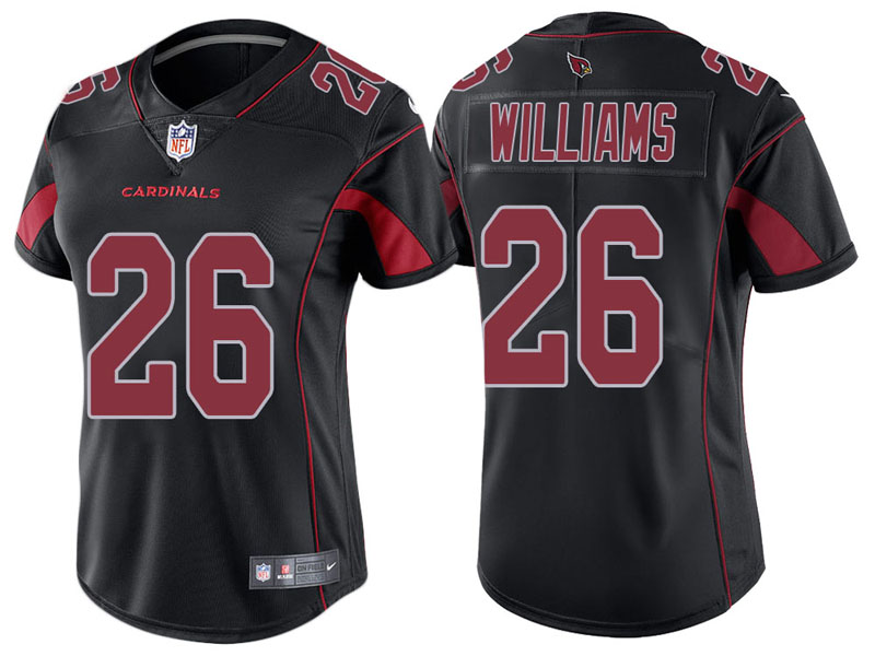 Women Arizona Cardinals #26 Brandon Williams Black Vapor Untouchable Color Rush Limited Jersey Women Arizona Cardinals #26 Brandon Williams Black Vapor Untouchable Color Rush Limited Jersey