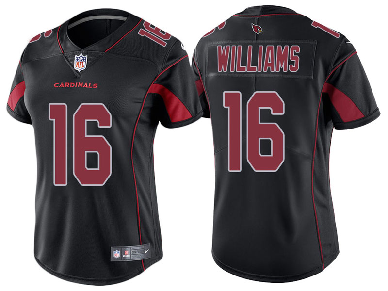 Women Arizona Cardinals #16 Chad Williams Black Vapor Untouchable Color Rush Limited Jersey