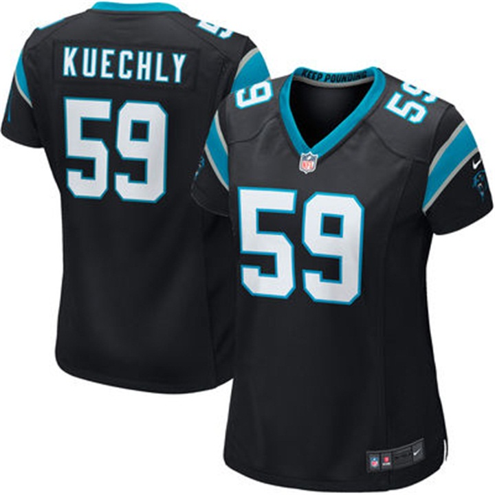 Women Carolina Panthers #59 Luke Kuechly Black Team Game Jersey Women Carolina Panthers #59 Luke Kuechly Black Team Game Jersey