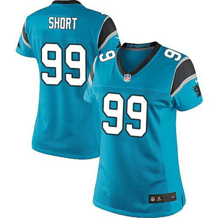 Women Carolina Panthers #99 Kawann Short Light Blue Limited Jersey
