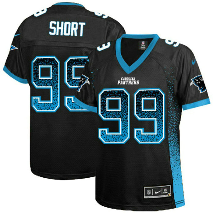 Women Carolina Panthers #99 Kawann Short Black Drift Fashion Jersey
