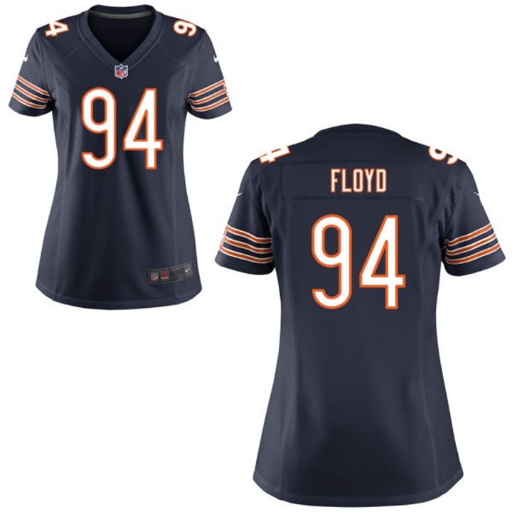 Women Chicago Bears #94 Leonard Floyd Navy Game Jersey