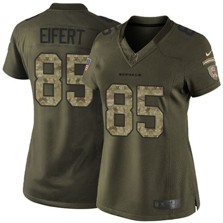 Women Cincinnati Bengals #85 Tyler Eifert Green Salute To Service Jersey Women Cincinnati Bengals #85 Tyler Eifert Green Salute To Service Jersey