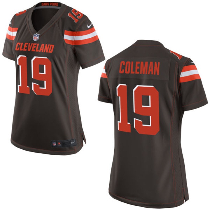 Women Cleveland Browns #19 Corey Coleman Brown Game Jersey Women Cleveland Browns #19 Corey Coleman Brown Game Jersey