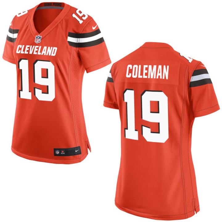 Women Cleveland Browns #19 Corey Coleman Orange Game Jersey Women Cleveland Browns #19 Corey Coleman Orange Game Jersey