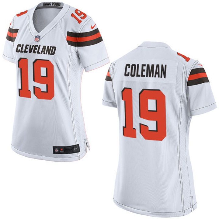 Women Cleveland Browns #19 Corey Coleman White Game Jersey Women Cleveland Browns #19 Corey Coleman White Game Jersey