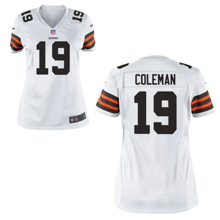 Women Cleveland Browns #19 Corey Coleman White Historic Logo Game Jersey Women Cleveland Browns #19 Corey Coleman White Historic Logo Game Jersey