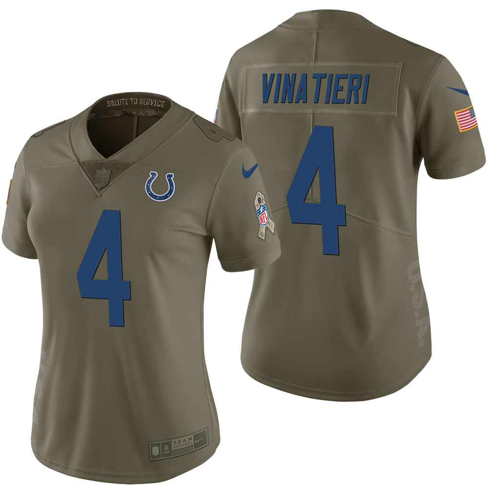 Women Indianapolis Colts Adam Vinatieri Olive 2017 Salute to Service Limited Jersey Women Indianapolis Colts Adam Vinatieri Olive 2017 Salute to Service Limited Jersey